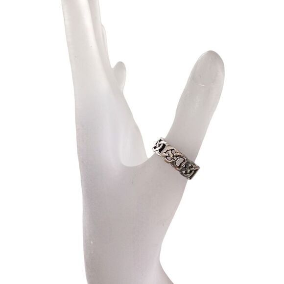 Sterling Silver Celtic Knot Band Ring Sz 8 925 Irish Viking Gaelic Scottish - Picture 4 of 16